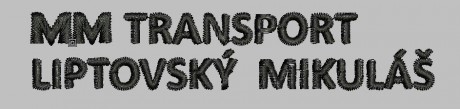 Výšivka - logo MM Transport
